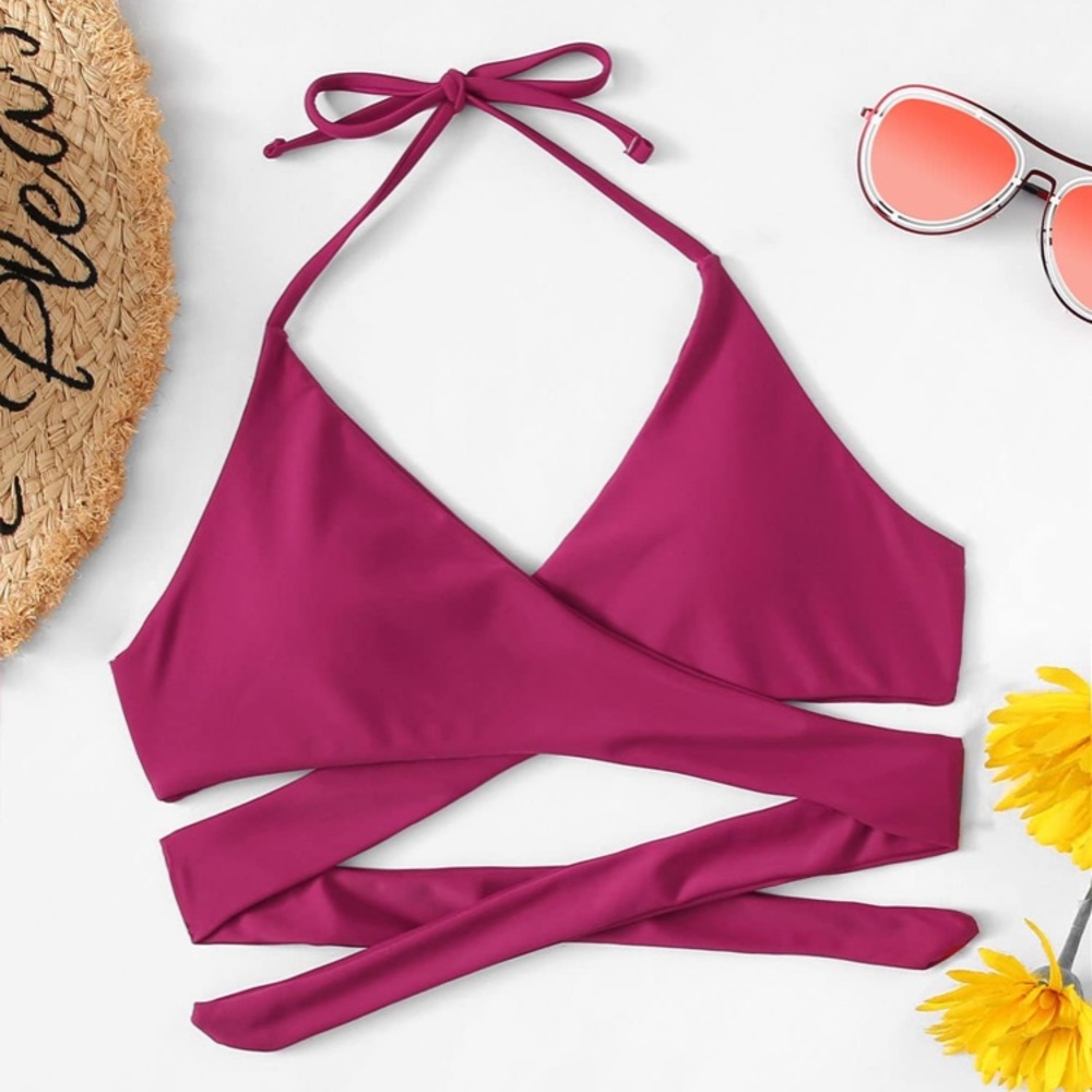 Magenta Wrap Top